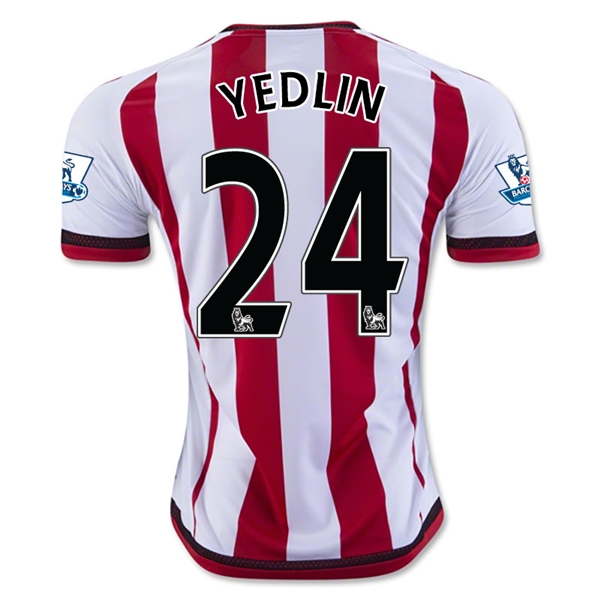 Sunderland 2015-16 YEDLIN #24 Home Soccer Jersey